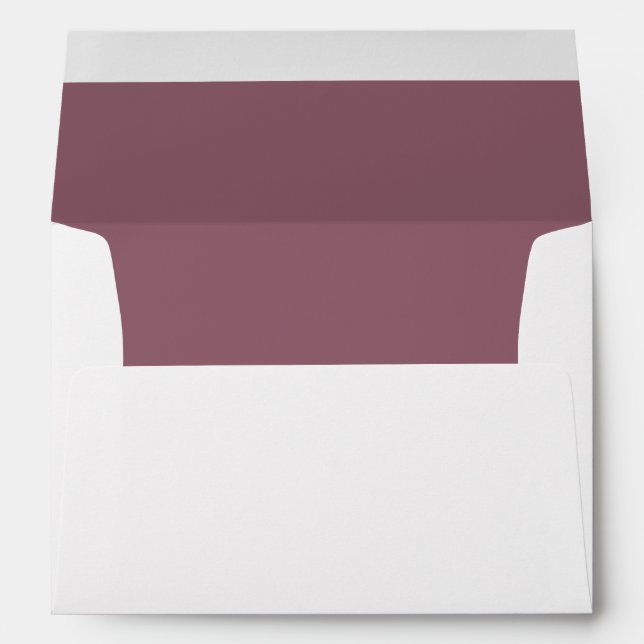 Timeless Wedding Mauve and White Envelope (Back (Bottom))
