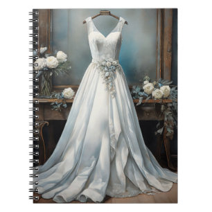 Timeless White Dress Wedding Notebook