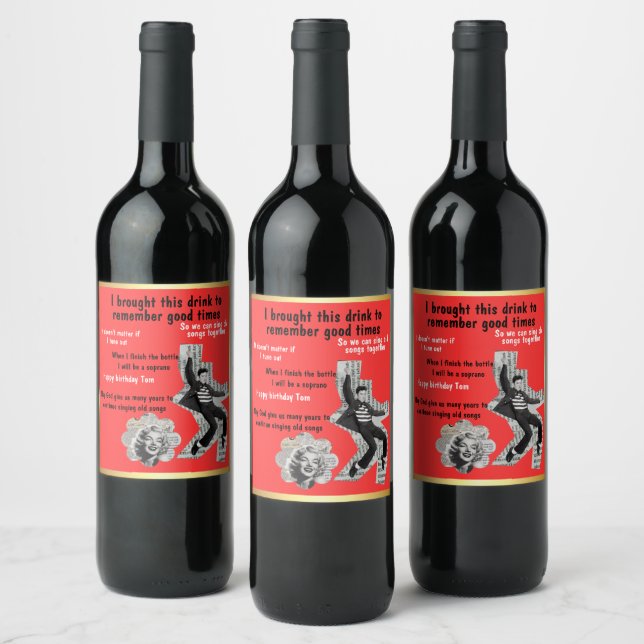 Timeless Wine Labels for Nostalgic Moments! (Bottles)