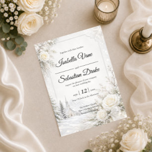 Timeless Winter Wedding Invitation