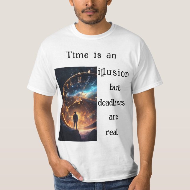 Timeless Wisdom: Inspirational Time Quote T-Shirt (Front)