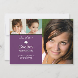 Timeline 3 Photo Graduation Announcement