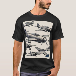 Timeline of Aviation: Iconic Aircraft T-Shirt