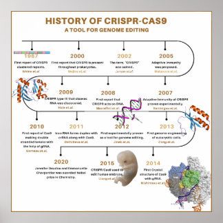 Timeline of CRISPR History Poster