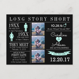 Timeline Save the Date Post Card