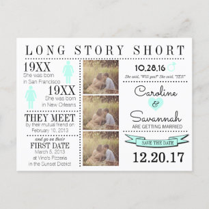 Timeline Save the Date Post Card