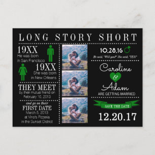 Timeline Save the Date Post Card