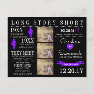 Timeline Save the Date Post Card