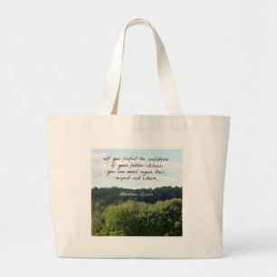 Timely Quote by Abraham Lincoln Large Tote Bag