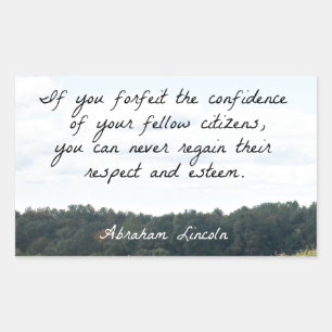 Timely Quote by Abraham Lincoln Rectangular Sticker