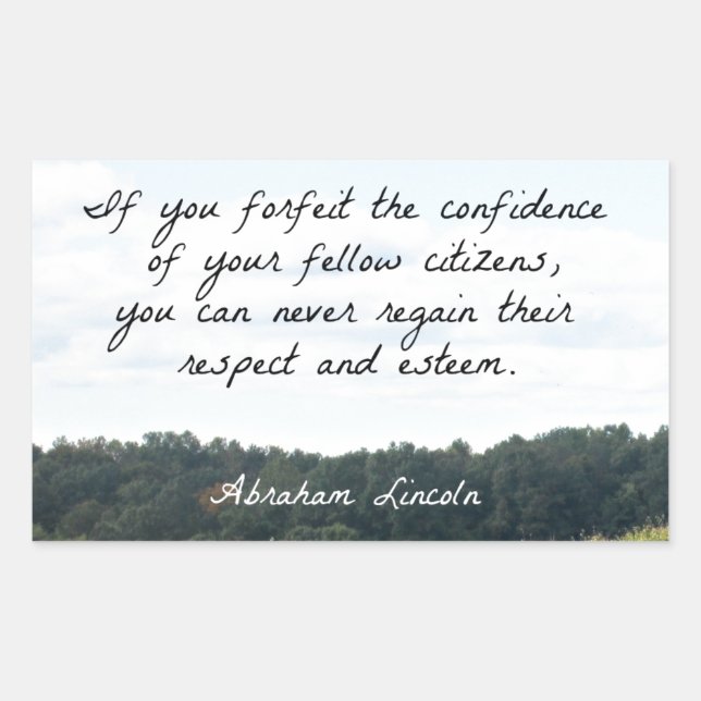 Timely Quote by Abraham Lincoln Rectangular Sticker (Front)