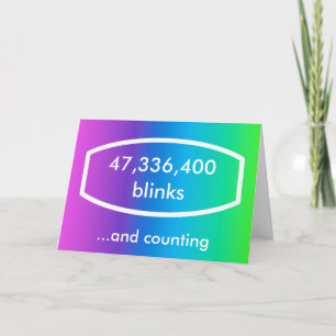 Timepodz rainbow card - 18 years old (blinks)
