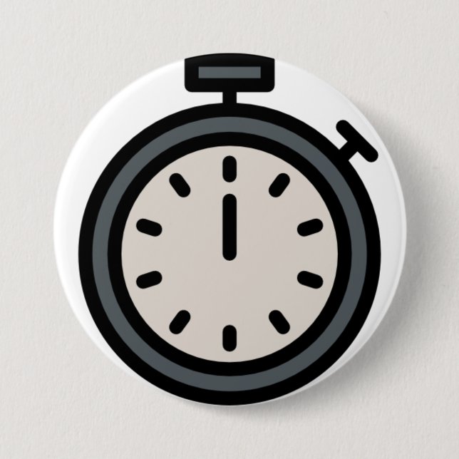 timer 7.5 cm round badge (Front)