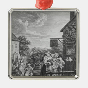Times of the Day, Evening, 1738 Metal Ornament