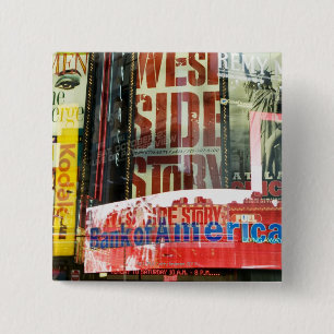 Times Square 15 Cm Square Badge