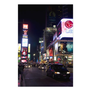 Times Square at night in Manhattan, New York Photo Print