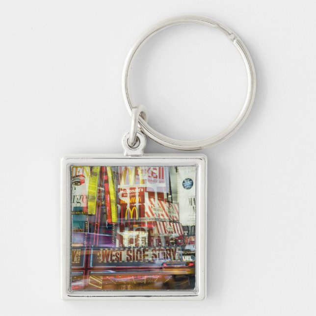Times Square at Twilight Key Ring (Front)