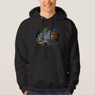Times Square Billboards Dark Hoodie (unisex)