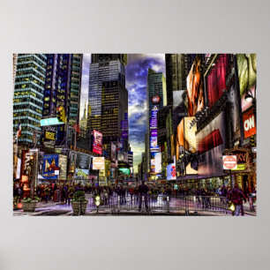 Times Square HDR Photo Poster