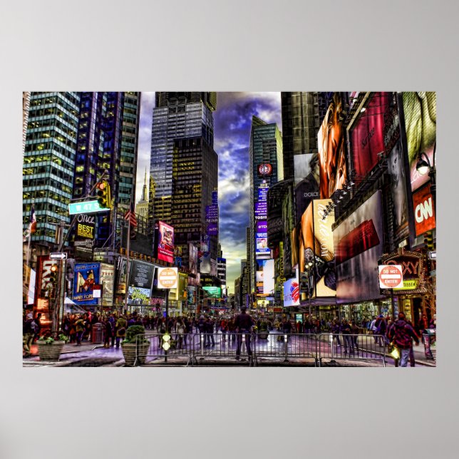 Times Square HDR Photo Poster (Front)