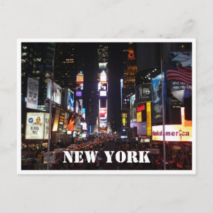 times square lights postcard