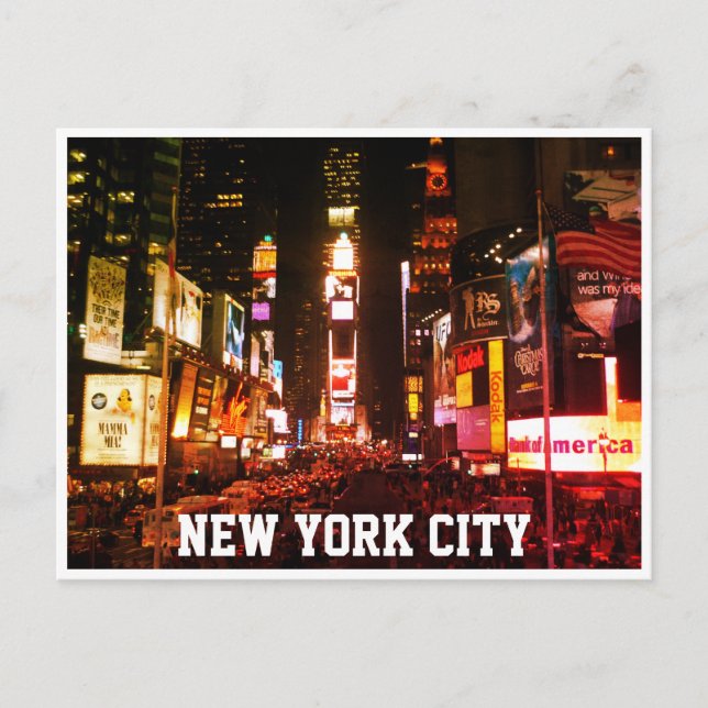 times square lights postcard (Front)