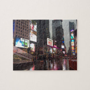 Times Square New York City NYC Neon Signs Photo Jigsaw Puzzle
