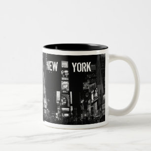 Times Square New York City Two-Tone Coffee Mug
