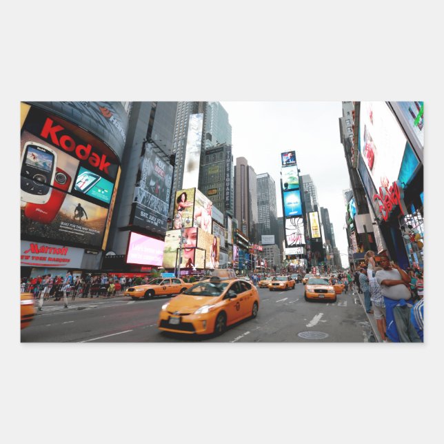 Times Square New York City USA Rectangular Sticker (Front)