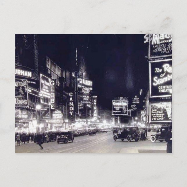 Times Square, New York City Vintage Postcard (Front)
