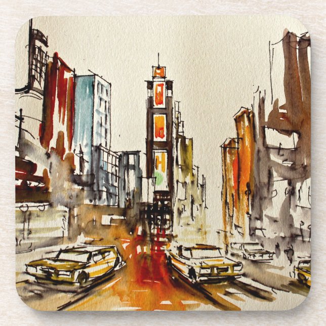Times Square New York Coaster set of 6 (Front)