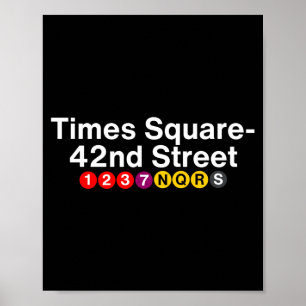 Times Square New York Subway Station Signs, Nyc Tr Poster
