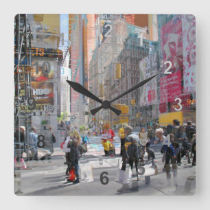 Times Square NY. Square Wall Clock