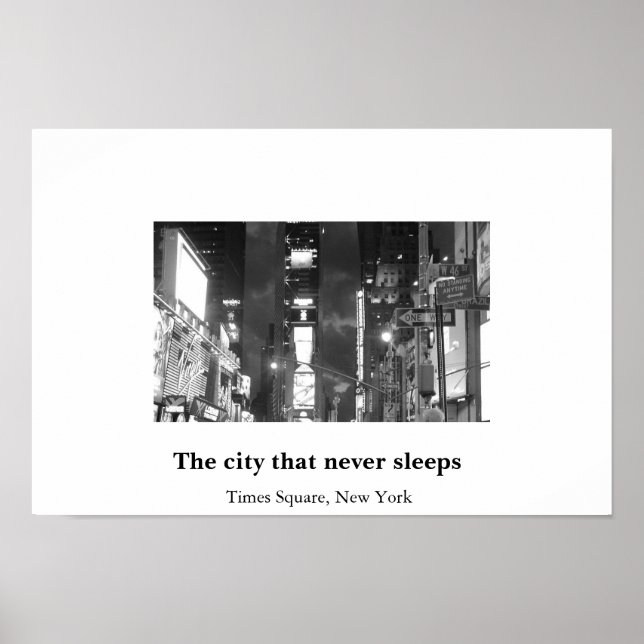 Times Square Poster (Front)