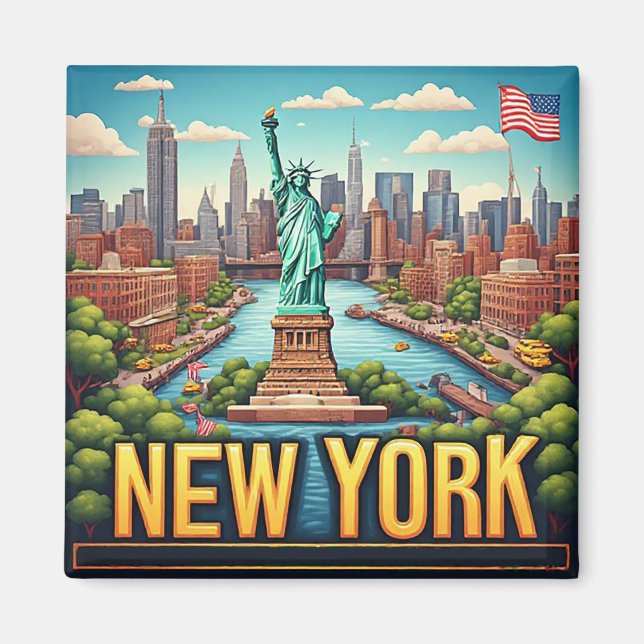 🧲 Times Square Vacation Memory New York ✨ Magnet (Front)
