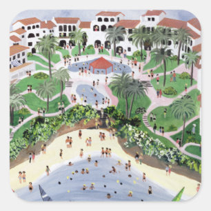 Timeshare Temptation 1990 Square Sticker