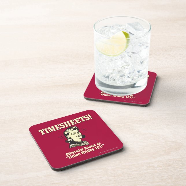 Timesheets: Fiction Writing 101 Coaster (Right Side)