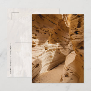 Timlalin’s canyon, near Tamri, Morocco travel Postcard