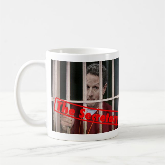 Timmeh Geithner Behind Bars Coffee Mug (Left)