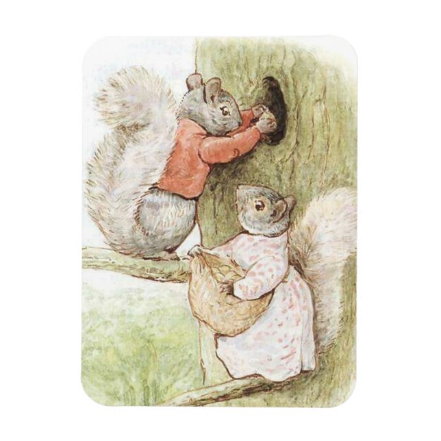 Timmy Tiptoes and Goody Squirrel by Beatrix Potter Magnet (Vertical)