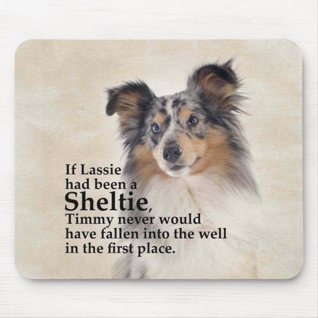 Timmy's Blue Merle Sheltie Mousepad (Front)