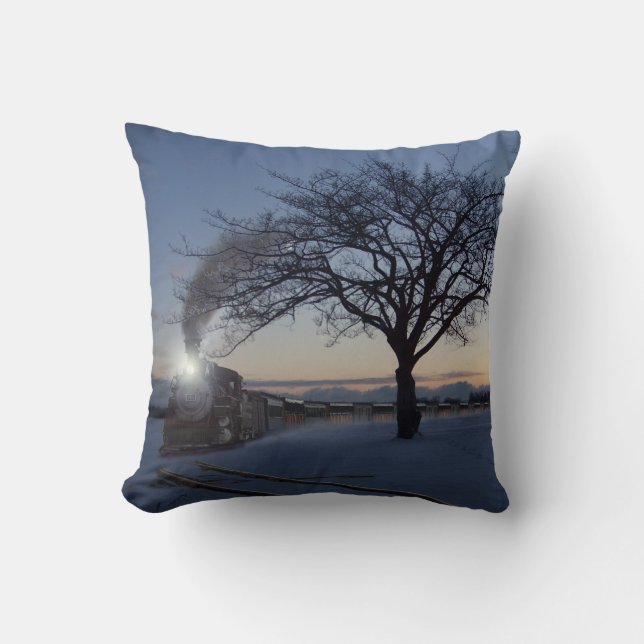 "Timmy's Christmas Train" Cushion (Front)