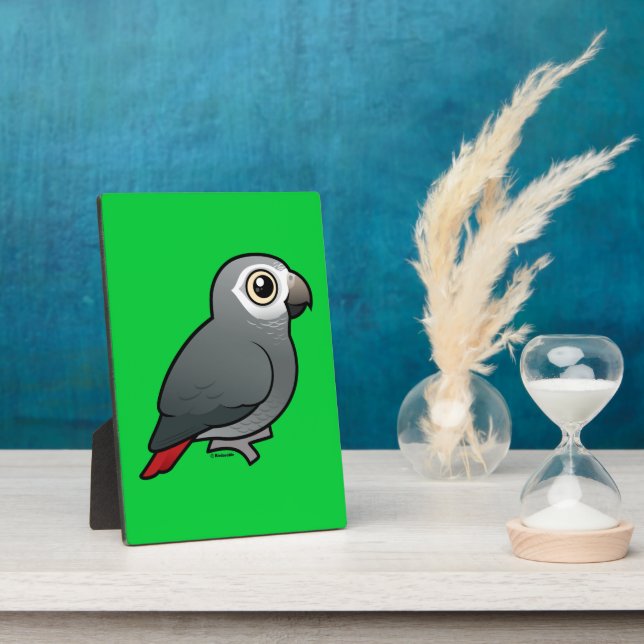 Timneh African Grey Parrot Plaque (Side)