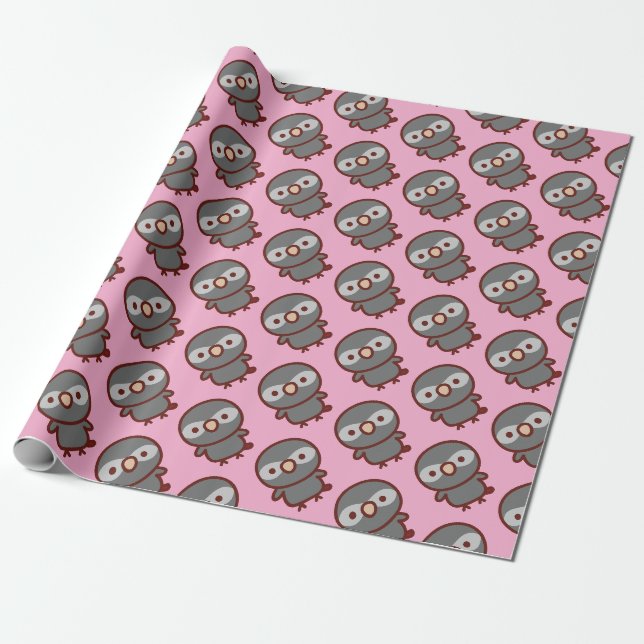 Timneh African Grey Parrot Wrapping Paper (Unrolled)