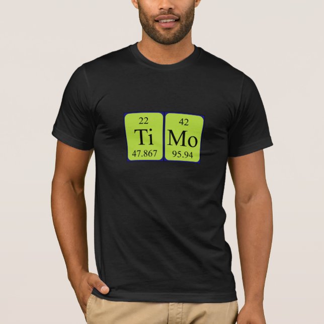 Timo periodic table name shirt (Front)