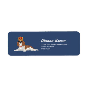 Timo The Hipster Royal Cavalier King Spaniel Return Address Label
