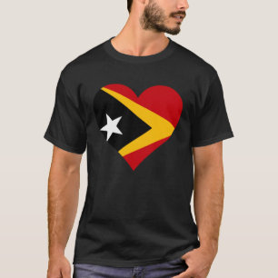 Timor-Leste Flag Heart Timor-Leste Gifts Love Timo T-Shirt
