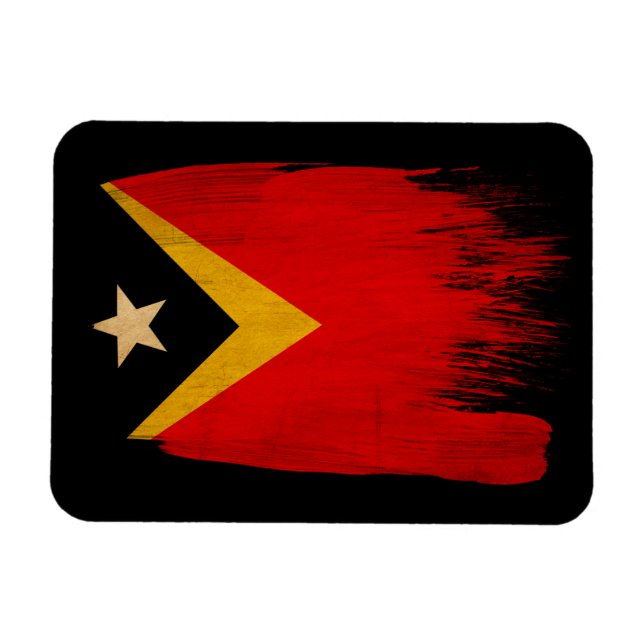 Timor Leste Flag Magnet (Horizontal)