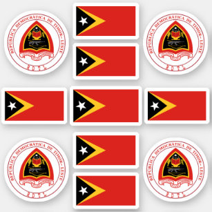 Timorese national symbols / coat of arms and flag 
