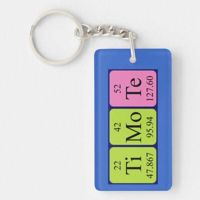 Timote periodic table name keyring (Front)